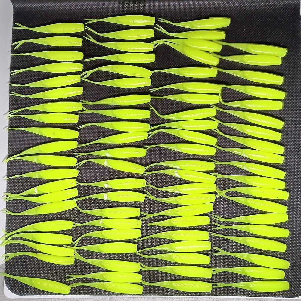 (82)6th Sense Crappie Shindo 2.2" Chartreuse New Fishing Plastics